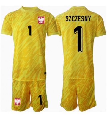 Polen Wojciech Szczesny #1 Målvakt Hemmatröja Barn EM 2024 Kortärmad (+ Korta byxor)